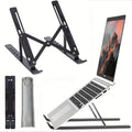 2026 ABSPlastic Adjustable Laptop Stand-6-Level Height, Foldable & Portable Design For8-16” Laptops,Enhanced Ventilation & Heat