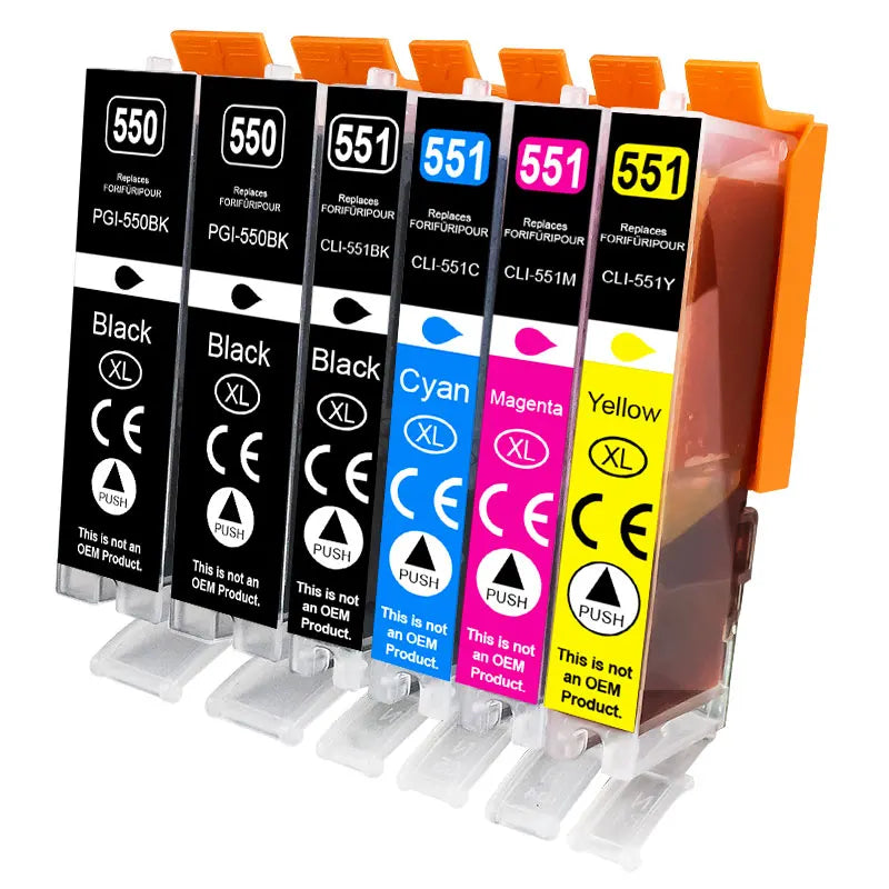 PGI550 CLI551 Compatible Ink Cartridges PGI-550 CLI 551 PGI-550 CLI-551 For Canon MG6350 MG7150 IP8750 Ip7250 printers