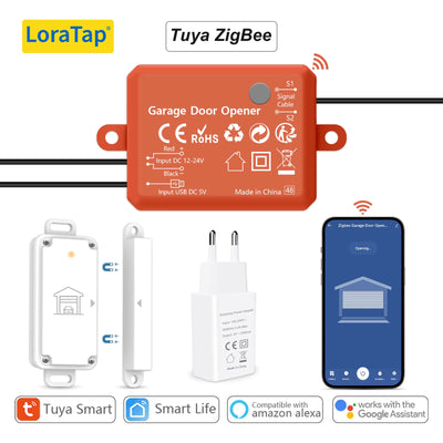 Tuya ZigBee 3.0 Garage Door Wireless Sensor Opener | SAMAG