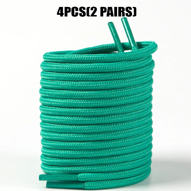 (2 Pairs) Round Shoelaces 4mm for Sneakers Boots, Durable | SAMAG