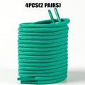 4 Pcs(2 Pairs) Round Shoelaces 4mm for Sneakers Boots, Durable Anti-Slip Sports Laces, 80-160cm Solid Colors Replacement