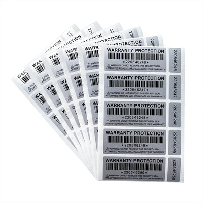 100% silver full transfer tamper obvious label security | SAMAG