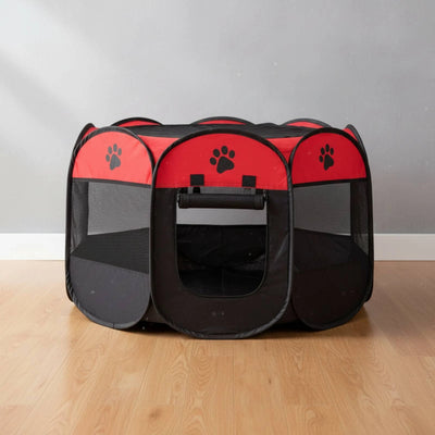 Foldable Feline Birthing Pen Breathable Mesh Octagon | SAMAG