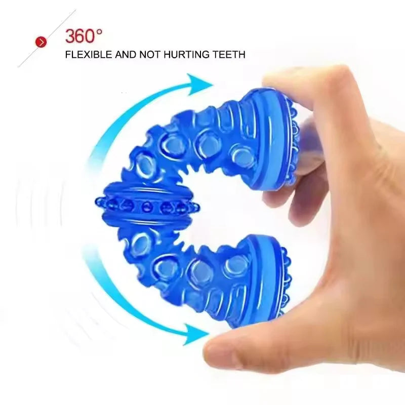 Tpr Squeaky Pet Chew Toy Durable Bite Resistant Dog Bone Teething Stick Interactive Puppy Molar Toy Dogs Toy Pet Supplies
