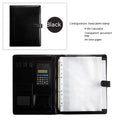 PU Leather Notebook Binder A4 Paper Budget Envelope Expanding File Folder Document Material Chic Loose Leaf Ring Office