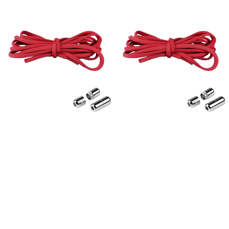1/2/4 pairs Semicircle No Tie Shoelaces Elastic Sneakers shoelace Metal Lock Lazy Laces for Kid and Adult One size fits all shoe