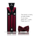 Elegant Fashion Adult Men's Suspenders And Bow Tie Two Pcs Set Harness Man For Pants Gentleman Suit Accessories Wedding Business