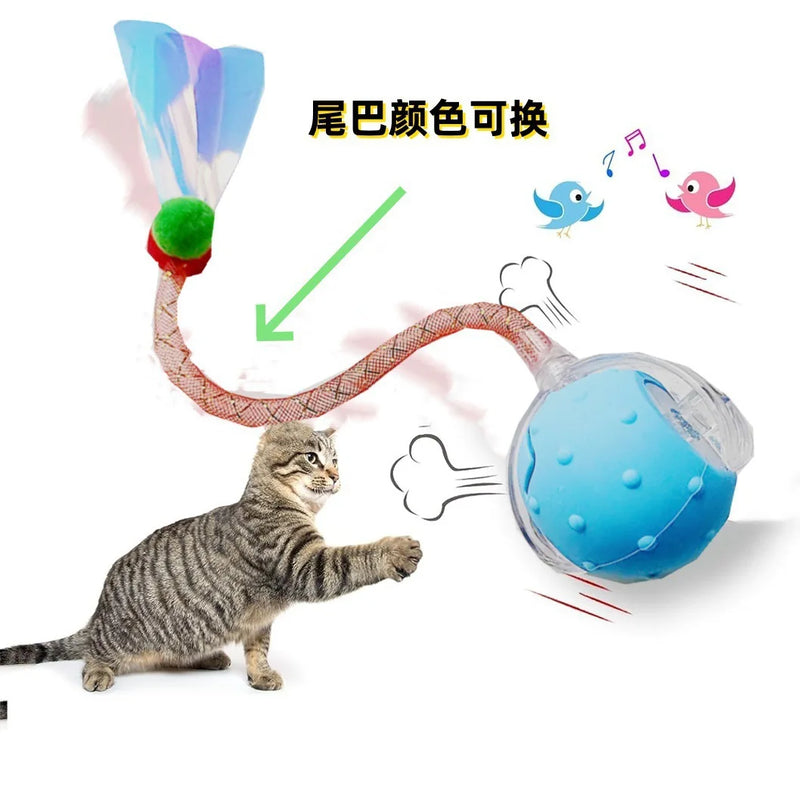 Smart Rolling Ball Cat Toy Interactive Self Play Bite Resistant Pet Toys for Cats Entertainment Boredom Relief Pet Supplies Cat