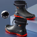 Outdoor Work British Style Anti Slip Waterproof Drawstring Drum Mouth Four Season Universal Men's Rain Boots