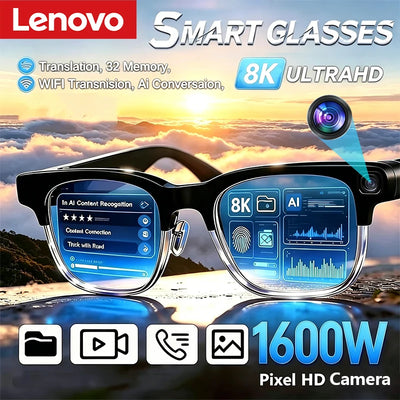 Lenovo AI Smart Glasses 8K Remote Control Touch Photo | SAMAG