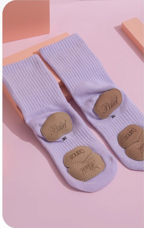 Blue Silicone Anti Slip Cotton Grip Socks Unisex Adult Kids Ballet Contemporary Chinese Dance Yoga Barre Floor Practice Socks