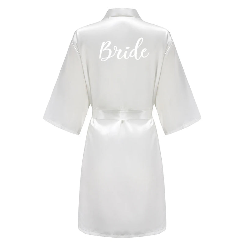 Satin Silk Robes Plus Size Wedding Bathrobe Bride | SAMAG