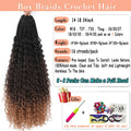 Bewill 1- 8 Packs Goddess Bohemian Box Braids Crochet Hair With Curly Ends 14 18 24 Inches Synthetic Box Braids Hair Extensions