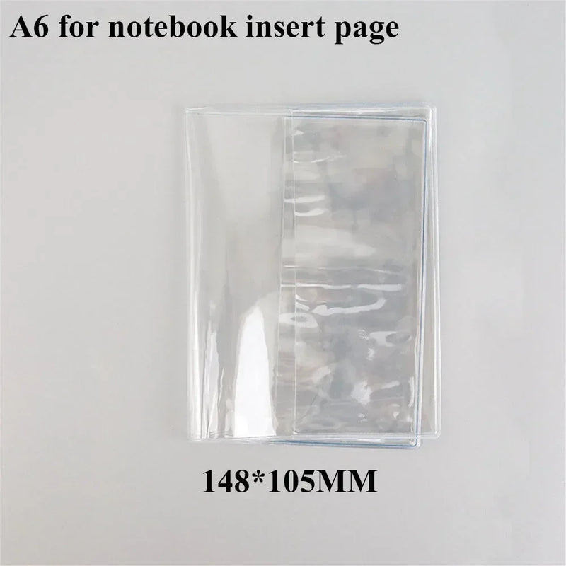 Waterproof PVC Transparent Protective Sleeve for A6 A5 Notebook Journal Planner Book Diary Protects Cover Office Supplies