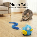 Creative Wind Up Bird Shape Interactive Cat Tail Pull Play Bird Cat Teaser Sounding Bite-Resistant Cat Exercise Indoor Fun