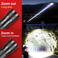 Paweinuo LED Handheld Flashlight Ultra-Bright 50000Lumens 12000mAh Rechargeable Battery Powerful Torch Zoomable Tactical Lantern