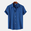 New 9 Color Men's Solid Striped Shirt Summer Fashion | SAMAG