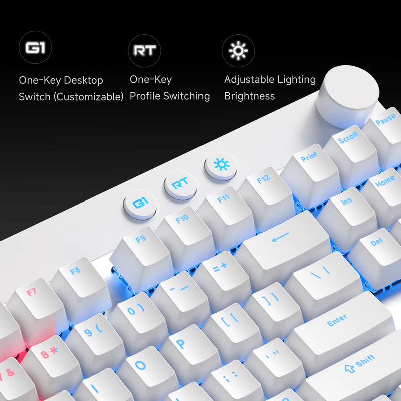 MCHOSE Mix 87 Magnetic Switch Gaming Keyboard Hall Effect 0.08ms Ultra-Low Latency 0.001mm Precision Office Wired Keyboard