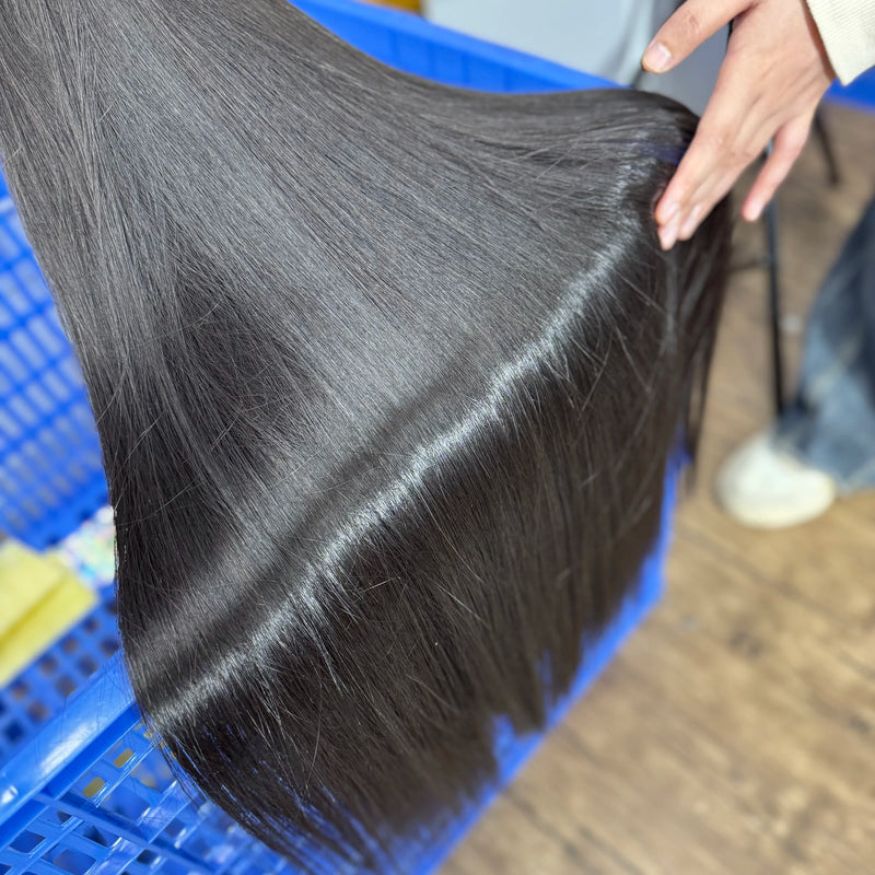 V Beauty Straight Human Hair Bundles Raw Human Hair Extensions Double Drawn 16A Grade Vietnamese Human Hair Virgin Unprocessed