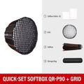 Godox Quickly Release Parabolic Deep Softbox QR-P70 70CM QR-P90 90CM QR-P120 120CM with Honeycomb Grid for Bowens Mount Studio F