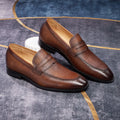 Luxury Slip On Dress Shoes Men Genuine Leather Italian Loafer Shoes For Men Black Brown Brand Formal Oxford Men Casual Shoes
