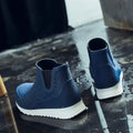 Men's Outdoor Hiking Rain Boots  Weight Rain Beach Non Slip Shoes Fishing Rain Black Work Shoes Durable Waterproof Rubber Shoes
