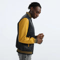 Men's Autumn Casual Baseball Collar PU Leather Jacket Contrasting Large Size Washed Leather Jacket Men's