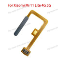 Original Fingerprint Sensor For Xiaomi Mi 11 Lite 5g 4g  Home Return Key Menu Power On Off Button Flex Ribbon Cable