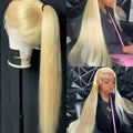 38 40 Inches 360 Lace Frontal Wigs Bone Straight Pre Plucked Transparent Lace Frontal Wig 13x4 13x6 Honey Blonde 613 Lace Front Human Hair Wigs For Women 220 250 Density Free Shipping