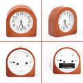 A19F-Alarm Clock Without Ticking Retro Wooden Alarm Clock With Dial Alarm Light Quiet Table Clock With Snooze Function