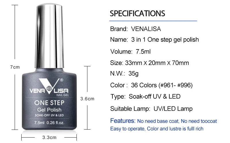 VENALISA VIP4 Kit Nail Gel Polish TPO FREE Full Coverage 36/60 Color Gel Pigment Professional Nail Art Long-lasting Gel Varnish