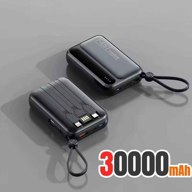 120W 500000mAh PowerBank Large Capacity 4 In1 Cables Intelligent Digital Display Light Portable Powerbank For iPhone Huawei 2026