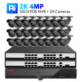 KANTURE 32CH CCTV 4K Ultra HD NVR Security Camera System POE 8MP Ai Human Detection Outdoor Waterproof Night Vision Camera Kit