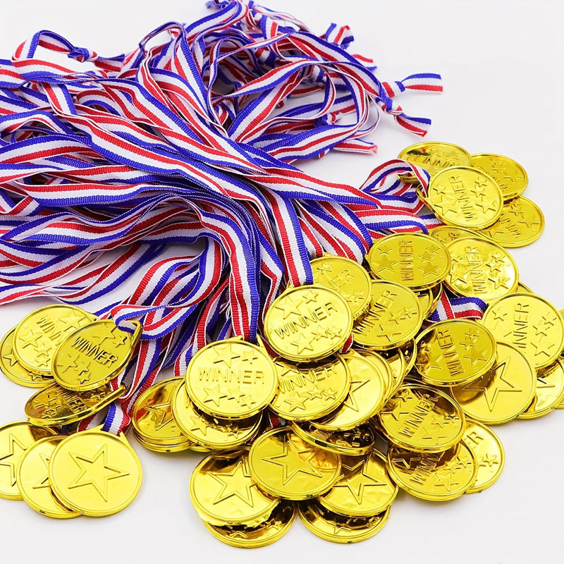 Plastic Gold Winner Award Golden Medals Kids Birthday | SAMAG