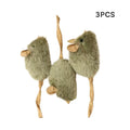 3PCS Mice Plush Cat Toy Simulation Mouse Automatic Chirping Interactive Mice Cat Toy Kitten Bite Resistance Toy Pet Supplies