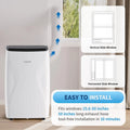 12000 BTU Portable Air Conditioners, Cools Up to 550 Sq.Ft, 3-in-1 Free standing AC Unit with Cooling, Dehumidifier & Fan Modes, LED Display, 24H Timer, Remote Control & Installation Kit