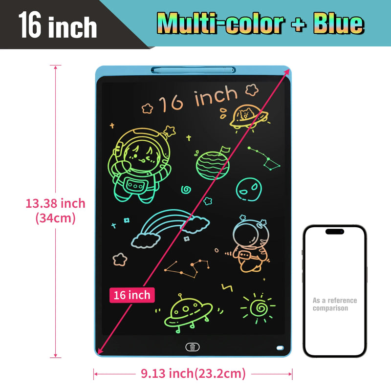 16/20 Inch Writing Board Drawing Tablet for Kids, Large Electronic Drawing Pad with Colorful Screen, Digital Graphic Tablets Toy