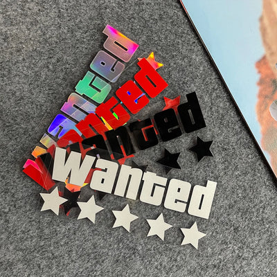 WANTED Motorcycle Sticker Vinyl Waterproof Decal | SAMAG