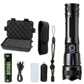High Power Strong Light Long Range LED Flashlight USB Rechargeable Defense Flashlight Outdoor Telescopic Zoom Super Bright Torch