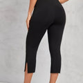 Women's Fashion Black High - Waisted Split Seven - Eighth | SAMAG