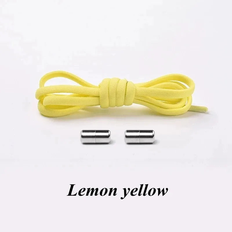 NEW Elastic Shoe Laces Sneakers Shoelace No Tie Shoelaces Metal Lock Lazy Laces for Kids and Adult One Size Fits All Shoe