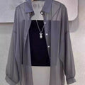 New 2026 Women's Ultra-Smooth Loose Sun Protection Shirt Pearl Silk Ice Sensation Open Cardigan Outerwear Summer Fashion