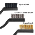 3PCS Hard Bristles Brush 3D Printer Nozzle Cleaner Tool Copper/Nylon/Steel Wire Cleaning Brushes for Ender-3/3 Pro Cr10S