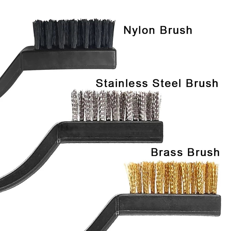 3PCS Hard Bristles Brush 3D Printer Nozzle Cleaner Tool Copper/Nylon/Steel Wire Cleaning Brushes for Ender-3/3 Pro Cr10S