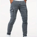 Street Elastic Jeans Men Denim Cargo Pants Wash Solid | SAMAG
