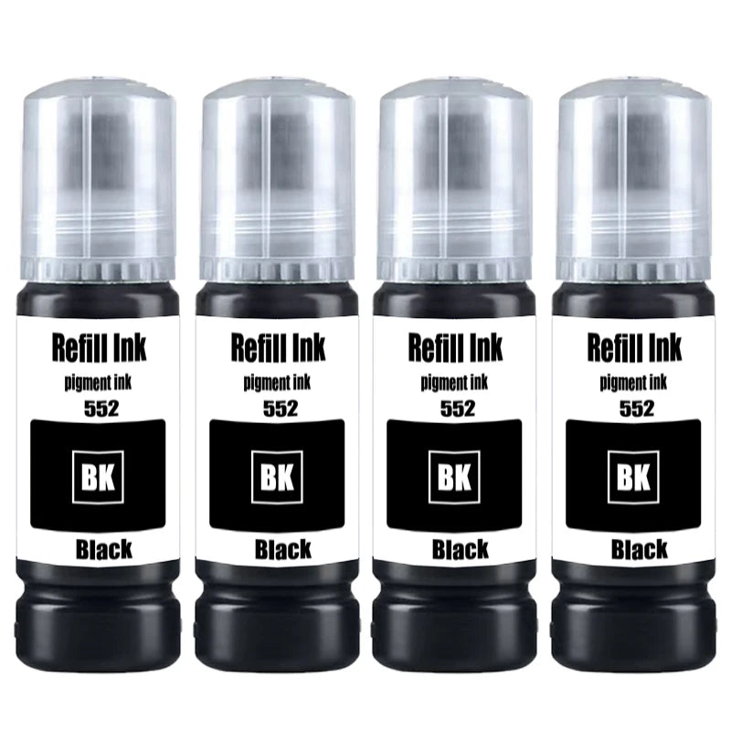 For Epson 552 Refill Ink Kit For Epson EcoTank L8160 L8168 L8180 L8188 ET-8500 ET-8550 EW-M973A3T EW-M873T Printer Dye ink