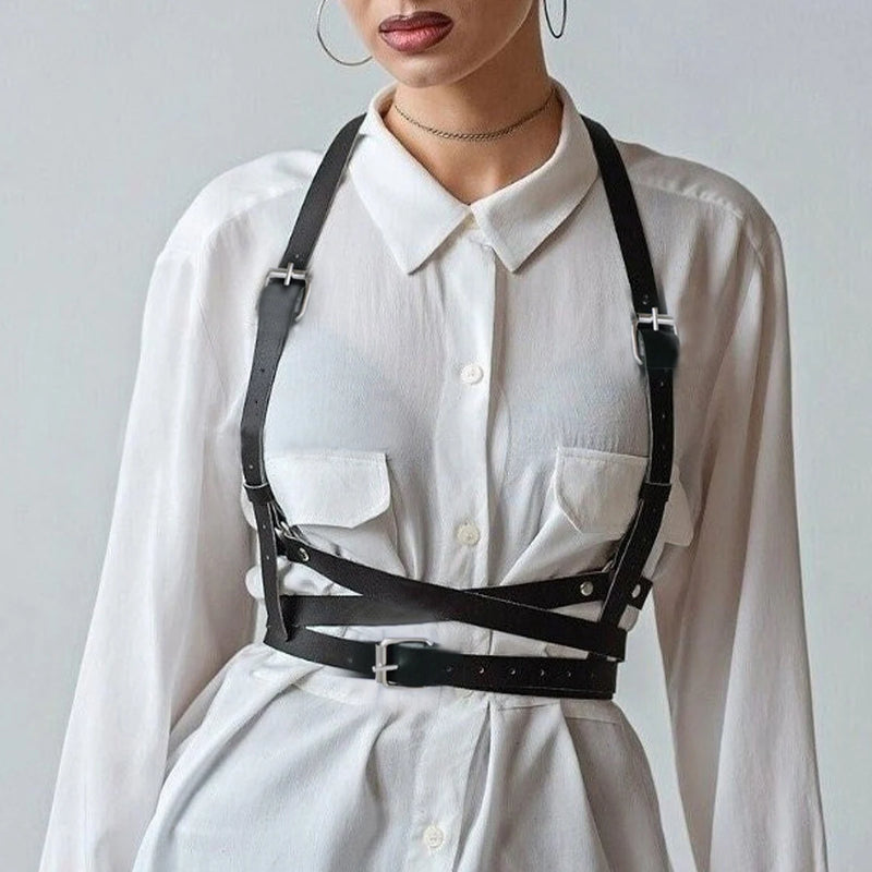 Women Fashion Harness Waist Belt Pu Leather Lingerie Harness Corset Suspenders for Women Gothic Fetish Harness Women Accessories