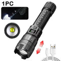 Powerful Rechargeable LED Flashlights High Power Tactical Flashlight Telescopic Zoom Torch Lamp Self Defense Camping Lantern
