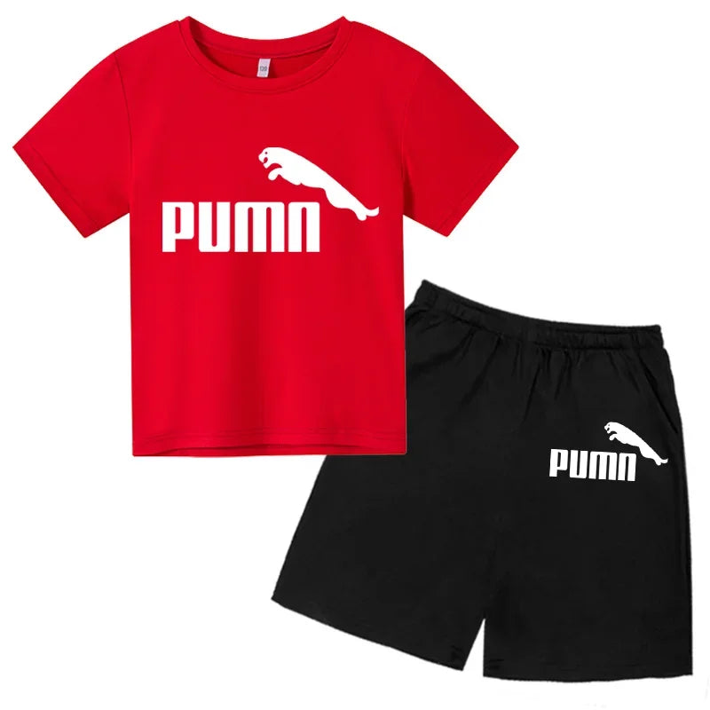 3-12Y Kids Summer Casual Letter Print 2-Piece Set Soft | SAMAG