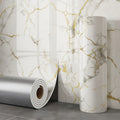 40 Waterproof Bathroom DIY Wall Decor Panel Self-Adhesive Marble Tile Living Room Background Wall Sticker Easy Install Wallpaper